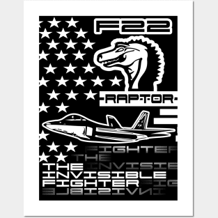 F22 Raptor BLACK Posters and Art